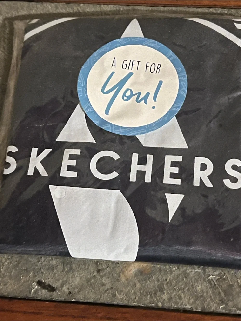 Skechers Navy and White Logo Drawstring Bag.